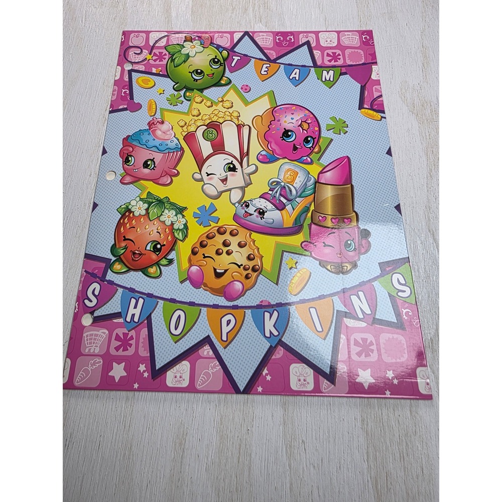 Shopkins Moose Toys 2 Pocket Portfolio Folder Pink School Supplies Kids Classic